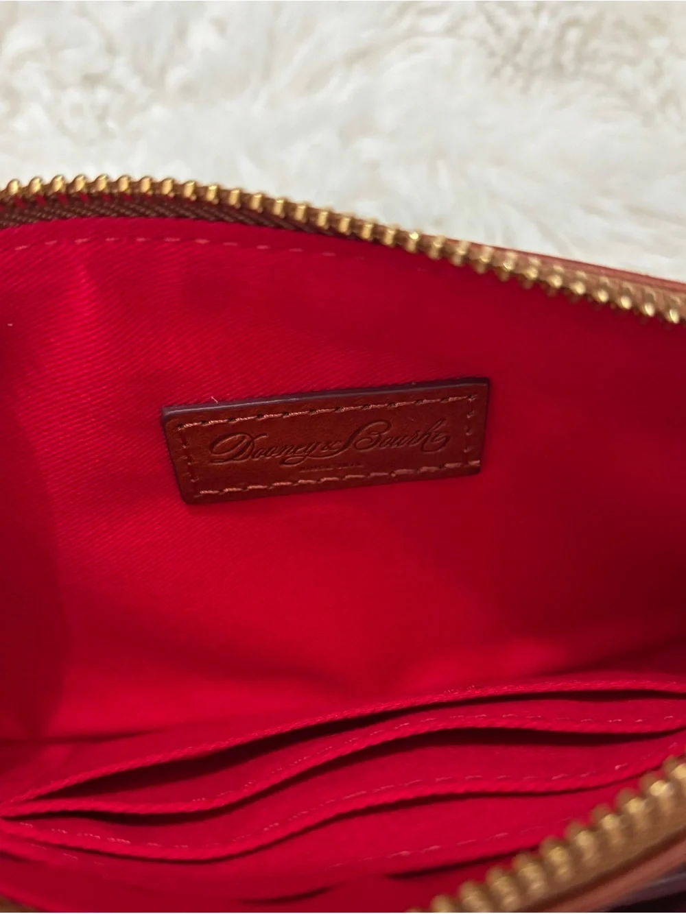 Dooney & Bourke Florida Gators Wristlet with Brown Trim